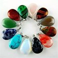 thumbnail image 1 of K-KED 12PCS Mixed Gemstone Stone Agate Teardrop Pendant Bead Delicate Jewelry Accessories, 1 of 4