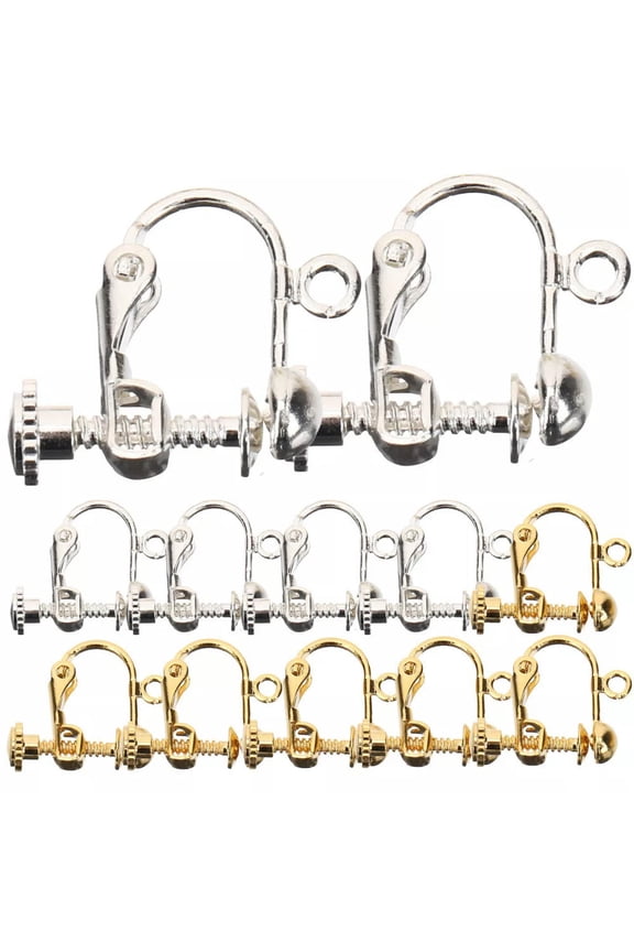12PCS convert pierced earrings to clip on Screw On Earring Backs Earring