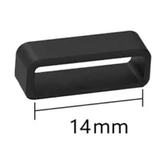 K-KED 12mm-30mm Rubber Watch Strap Buckle Band Keeper Hoop Loop Holder Retainer Ring-14mm