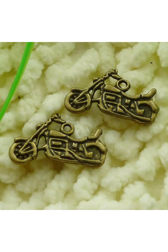 135Pcs Bronze Plated Motorcycle Charms Pendant 25X14MM S2569 DIY Delicate Jewelry Making