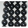 thumbnail image 1 of K-KED 14MM BLACK AGATE GEMSTONE GRADE A ROUND LOOSE BEADS 15.5", 1 of 4