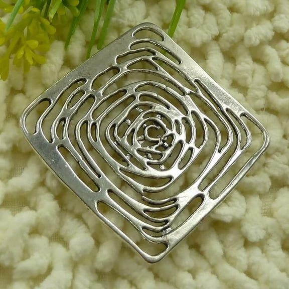 K-KED 15 Pcs Tibetan Silver Rhombus Charms Pendant 50MM S2582 DIY Delicate Jewelry Making