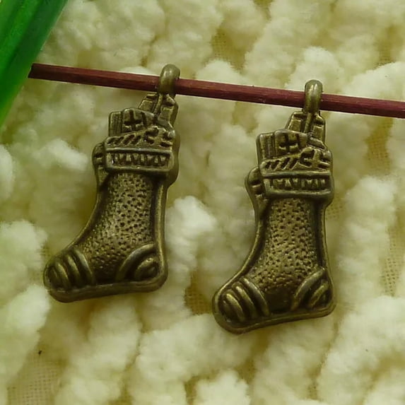 K-KED 150 Pcs Bronze Plated Boots Charms Pendant 24X11MM S3098 DIY Delicate Jewelry Making