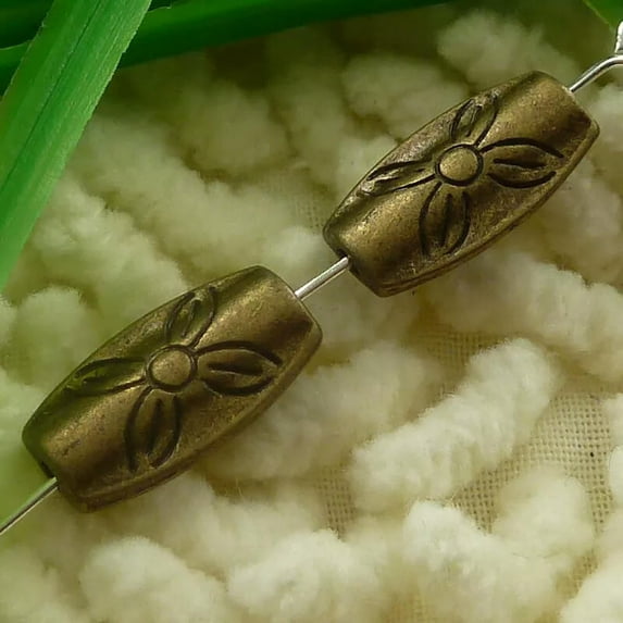 K-KED 150 Pcs Bronze Plated Flower Spacer Beads 19X16MM S1978 DIY Delicate Jewelry Making