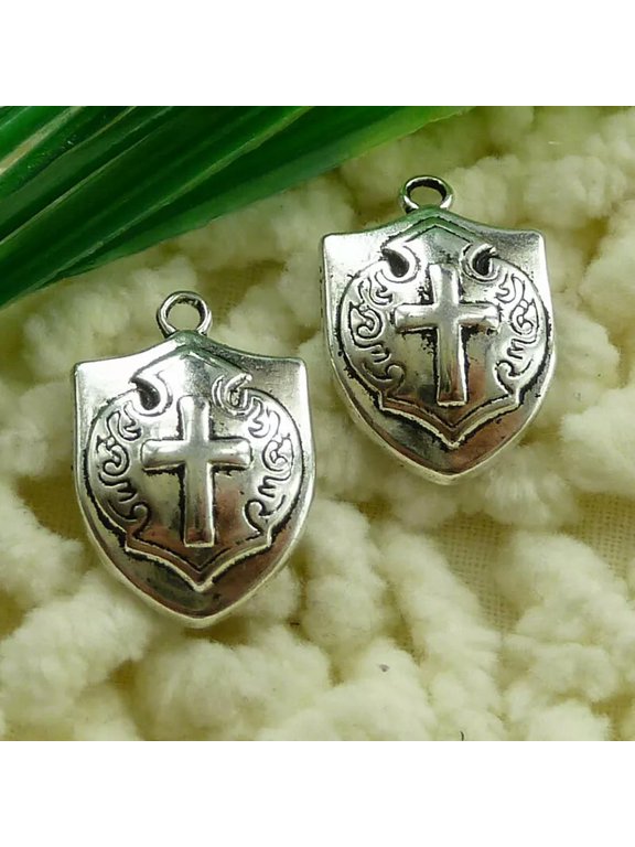 150 Pcs Tibetan Silver Shield Charms Pendant 21X14MM S1497 DIY Delicate Jewelry Making