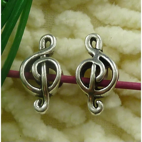 K-KED 150Pcs Tibetan Silver Musical Note Spacer Beads 18X9MM S2294 DIY Delicate Jewelry Making