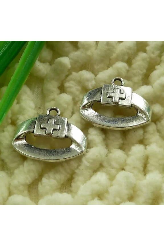 165 Pcs Tibetan Silver Nurse Cap Charms 20X16MM S2958 DIY Delicate Jewelry Making