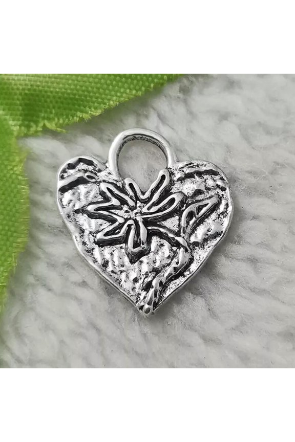 168pcs tibet silver heart maple leaf charms 20x19mm B5117