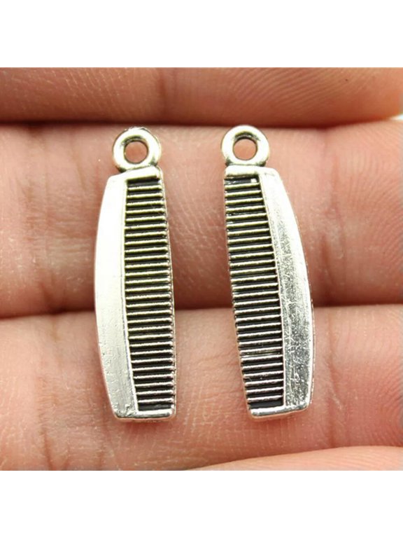 180 Pcs Tibet Silver Comb Charms 16X7MM B12012