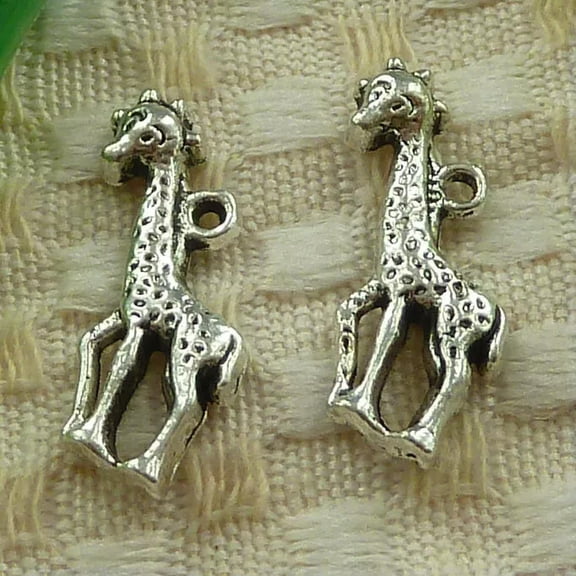 K-KED 180 Pcs Tibetan Silver Giraffe Charms Pendant 25X10MM S3680 DIY Delicate Jewelry Making