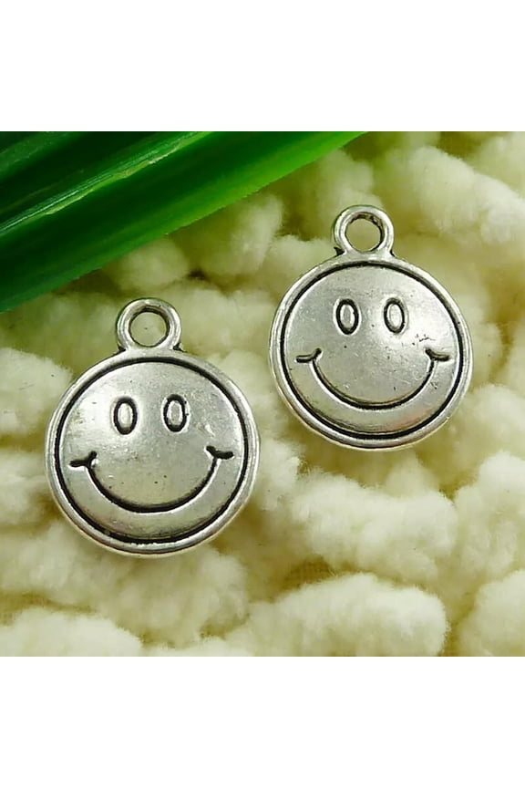 180 Pcs Tibetan Silver Smiling Face Charms 16X13MM S1612 DIY Delicate Jewelry Making