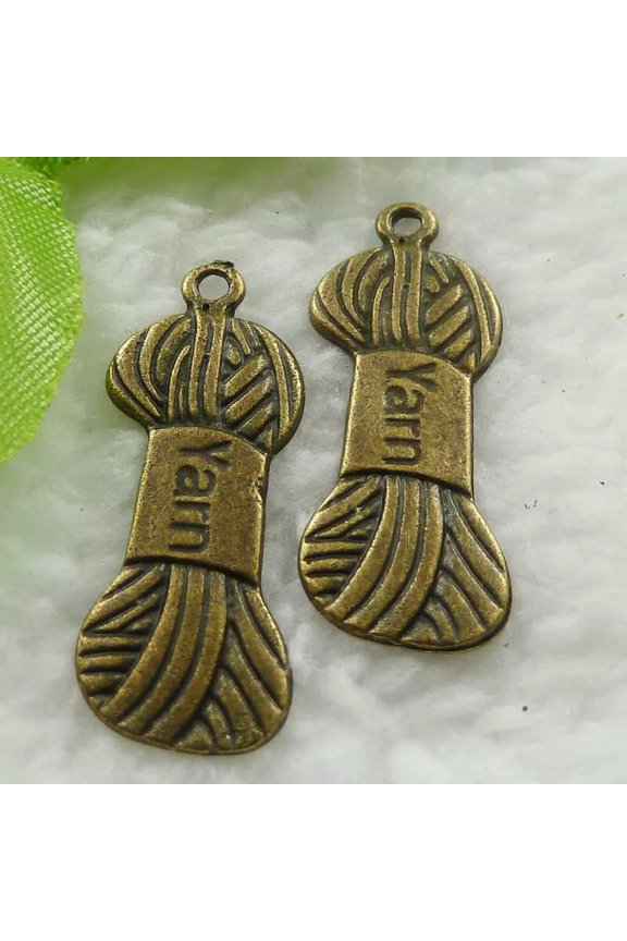 180 pcs bronze plated knitting wool charms pendant 30x12mm B618