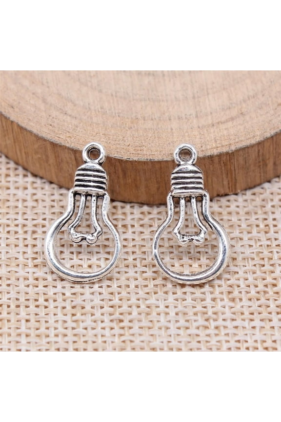 180Pcs Tibetan Silver Lamp bulb Charms Pendant 21X12MM DIY Delicate Jewelry Making C15870