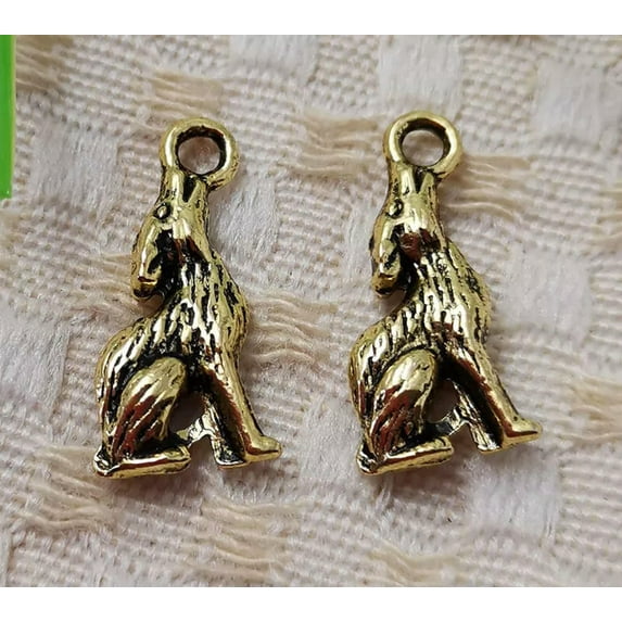 K-KED 189 Pcs Antique gold plated rabbit charms 21x10MM S5079 DIY Delicate Jewelry Making