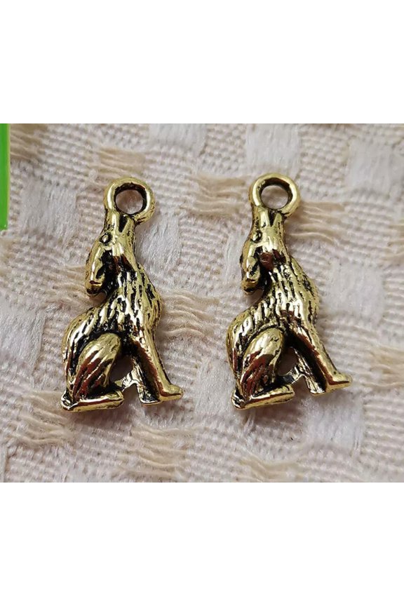 189 Pcs Antique gold plated rabbit charms 21x10MM S5079 DIY Delicate Jewelry Making