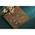 thumbnail image 1 of K-KED Jade Boho Drop Dangle Earrings Tassels Ear Stud 18K Gold Plated Wings Feather, 1 of 9