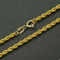 thumbnail image 1 of K-KED 18K Solid Gold Rope Chain Singapore Twist Necklace Men Women 2mm 16"-24"-50cm, 1 of 9
