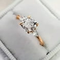 thumbnail image 1 of K-KED 18k Yellow Gold Plated Women Ring Luxury Oval Cut Cubic Zirconia Delicate Jewelry Sz 5-12-12-Rose Gold, 1 of 7