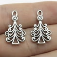 thumbnail image 1 of K-KED 190 Pcs Antique Silver Christmas tree Charms Pendant 23x14MM C10309, 1 of 4