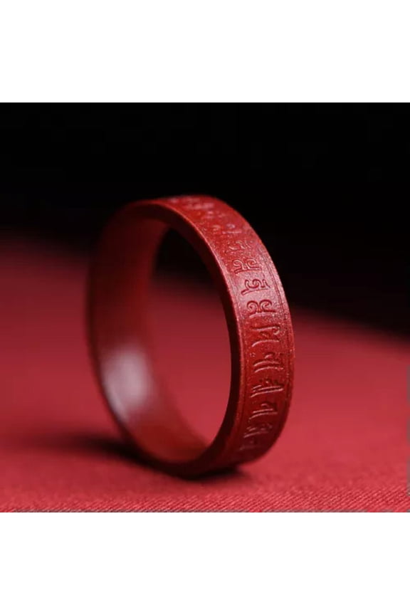 1PC Cinnabar Ring Feng Shui Wealth Prosper Bring Luck Prosperity Attract Jewelry-C-19mm