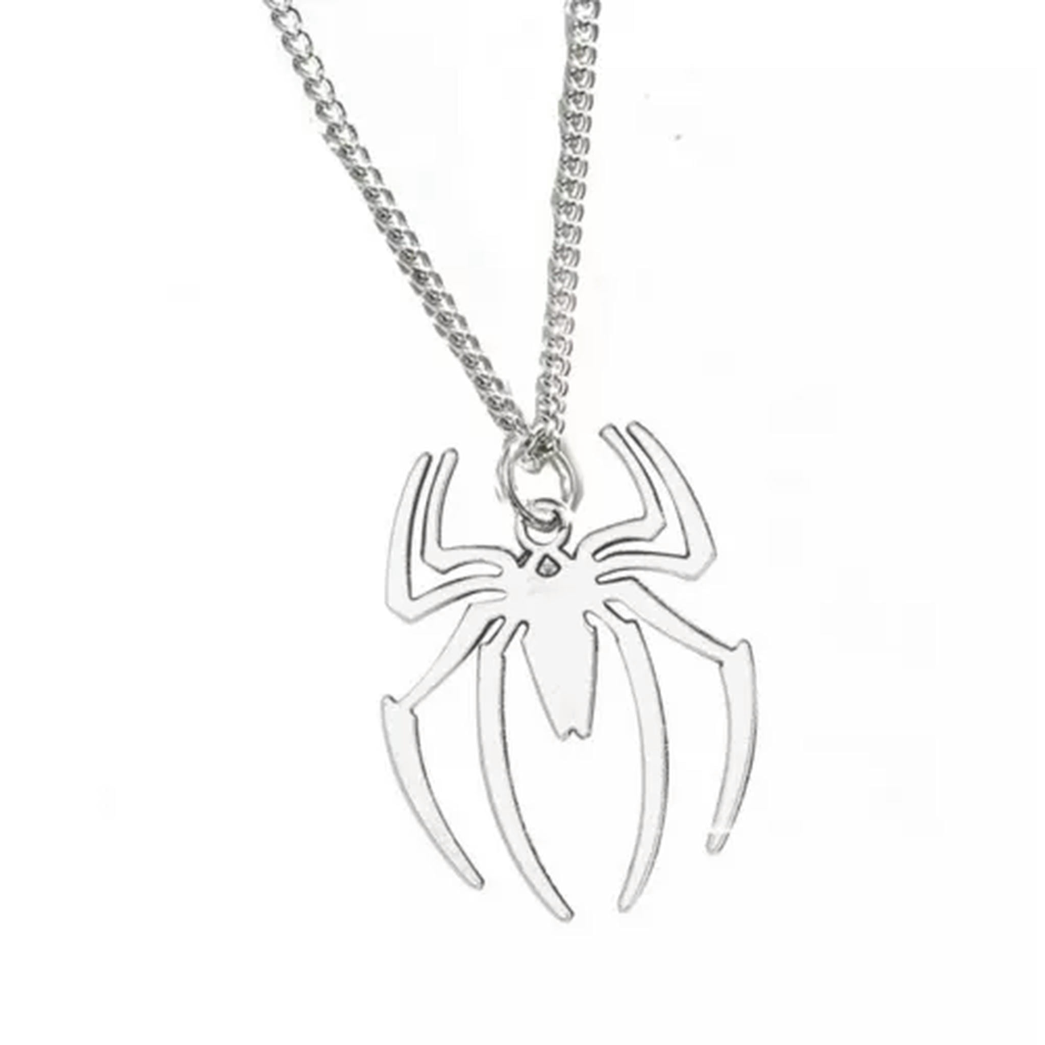 K-KED 1PCS Men Women Spider Pendant Necklace Gothic Box Chain Charm ...