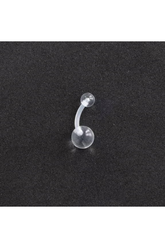 1Pc Clear Acrylic Nose Ring Lip Eyebrow Retainer Stud Ear Navel Piercing Jewelry-2