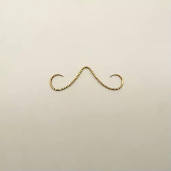 K-KED 1Pc Stainless Steel Mustache Nose Ring Nose Septum Piercing Delicate Jewelry for Punk Men-Gold