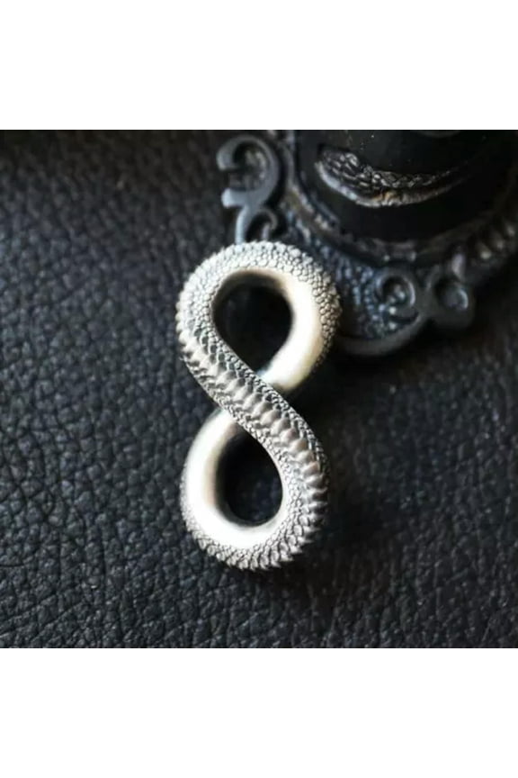 1Pc Women Men's Pendant Vintage Silver Color 8 Infinity Snake Pendant Cool Gift-default