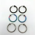 thumbnail image 1 of K-KED 1Pcs Fashion Fake Nose Ring Hoop Septum Rings Stainless Steel Nose No Piercing -multi-2.0*18mm, 1 of 9