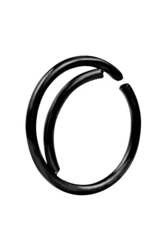1Pcs Moon Shape Nose Hoop Fake Septum Nose Rings Helix Piercing Nose Rings -black