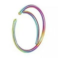 thumbnail image 1 of K-KED 1Pcs Moon Shape Nose Hoop Fake Septum Nose Rings Helix Piercing Nose Rings -multi, 1 of 9