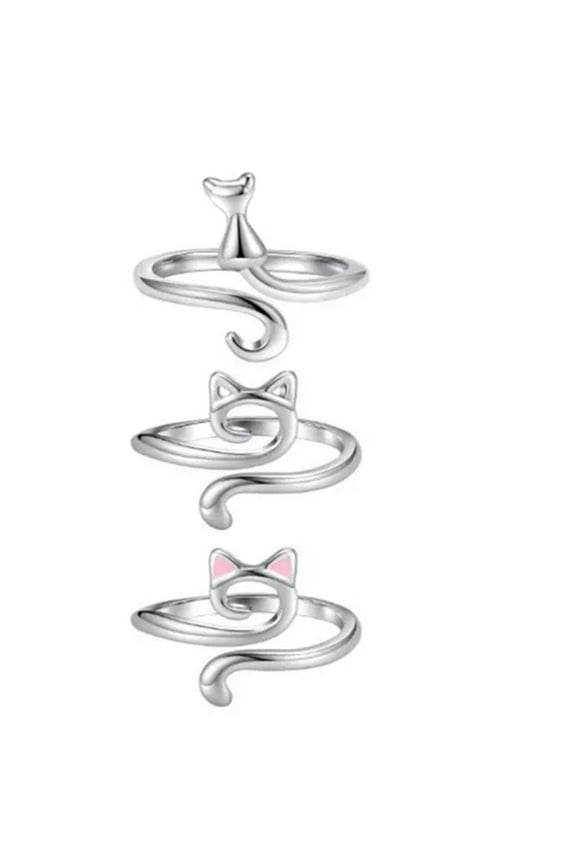 1pc Adjustable Knitting Loop Crochet Loop Knitting Ring Crochet Loop Accessories-Silver-Resizable