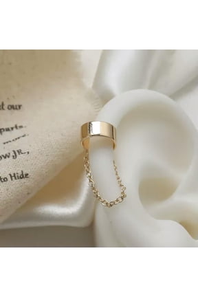 1pc Ear Cuff Silvery Tone Cartilage Clip On Wrap Earrings Non-Piercing New-Gold