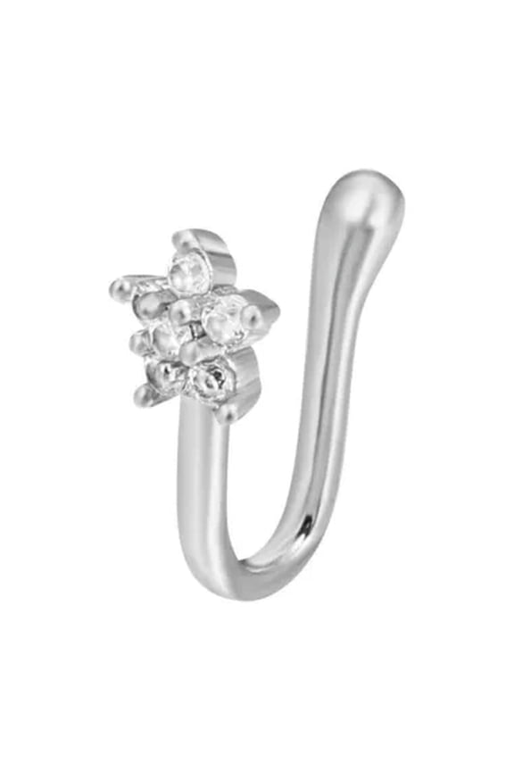 1pc Fake Septum Nose Ring Hoop Clip On Non Pierced Nose Lip Ear Cuffs Jewelry-5