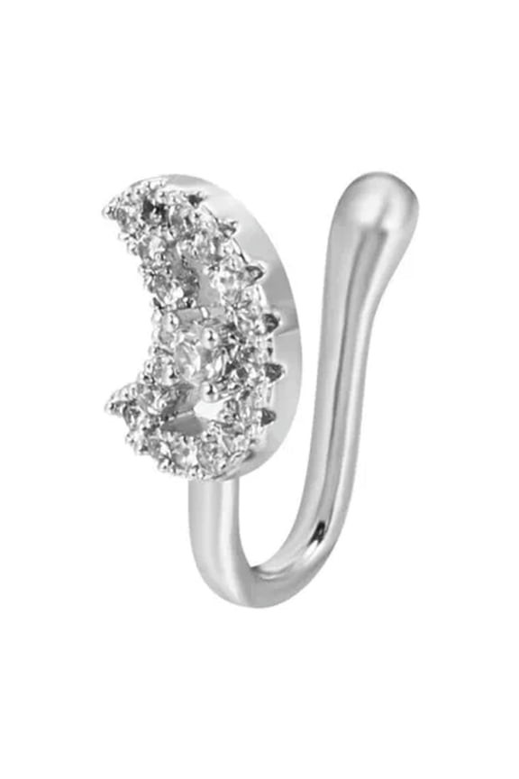 1pc Fake Septum Nose Ring Hoop Clip On Non Pierced Nose Lip Ear Cuffs Jewelry-7