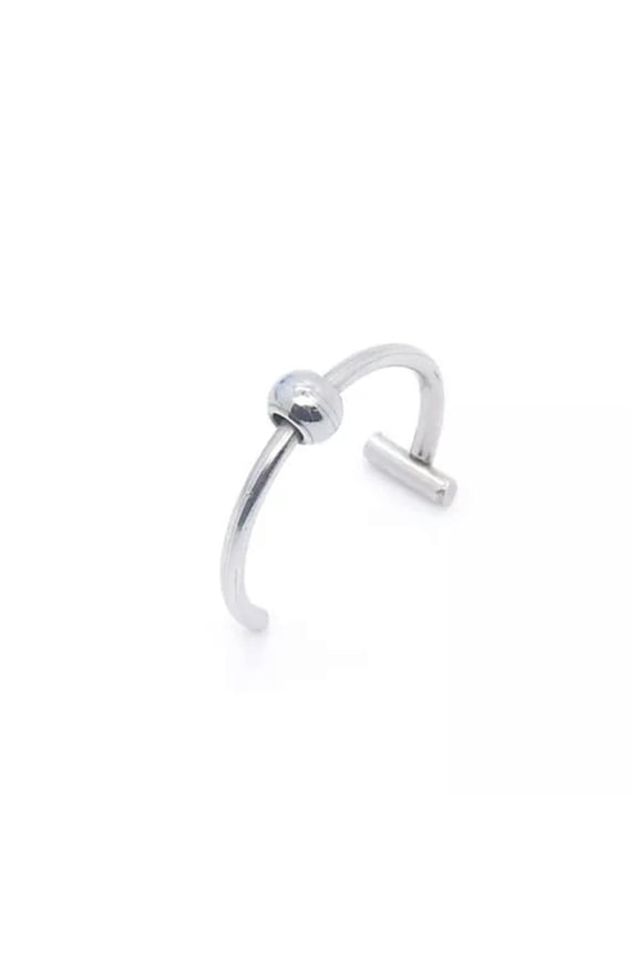 1pc Heart Lip Clip Cuff C-shaped Septum Piercing Fake Body Piercing Non Piercing-Silver C