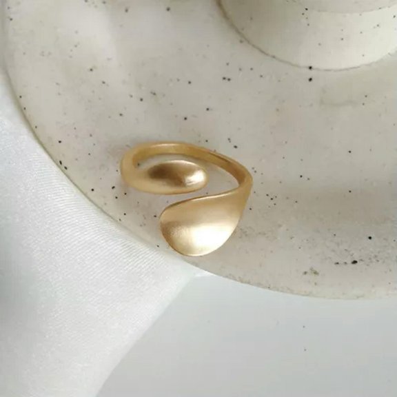 K-KED 1pc Simple Open Rings Adjustable Knuckle Finger Ring Retro Gold Color Rings-Gold