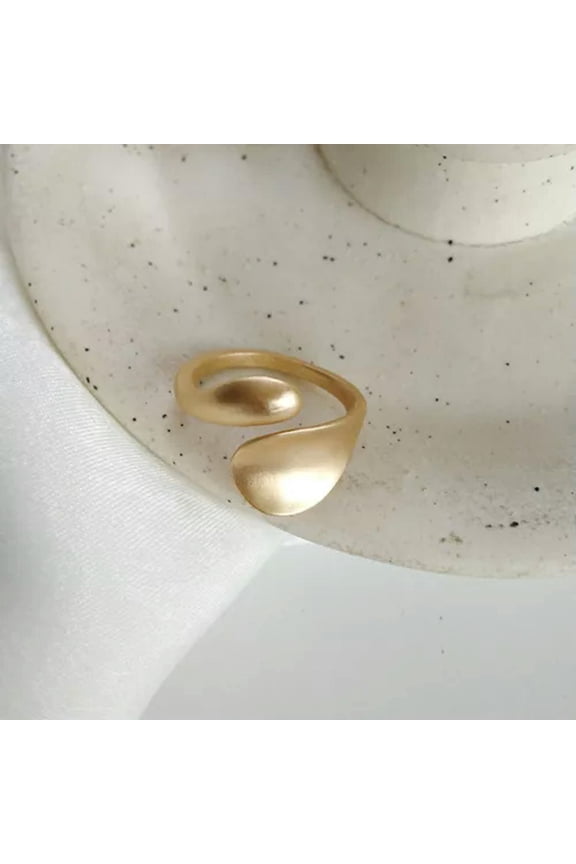 1pc Simple Open Rings Adjustable Knuckle Finger Ring Retro Gold Color Rings-Gold