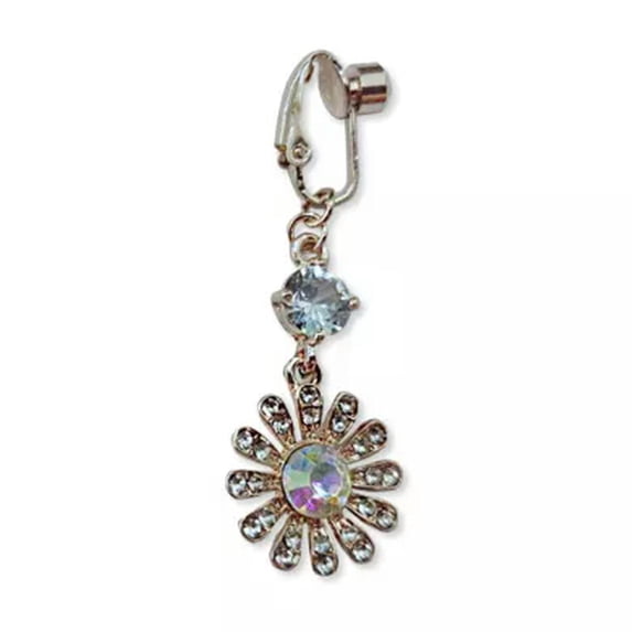 K-KED 1pc Stainless Steel Butterfly Navel Clip CZ Belly Button Rings Body Jewelry-4