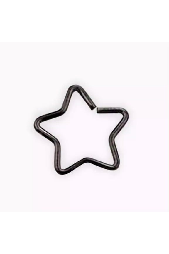 1pc Star Shape Fake Nose Ring Hoop Septum Rings Stainless Steel Nose Piercing-Black