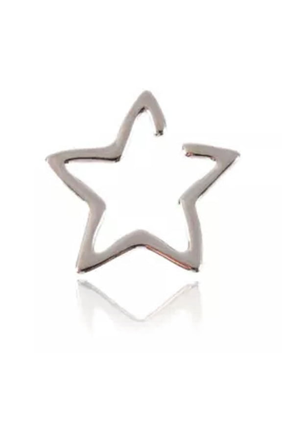 1pcs Minimalist Hollow Star Shaped Silver Non-piercing Ear Bone Clips Vintage-Silver