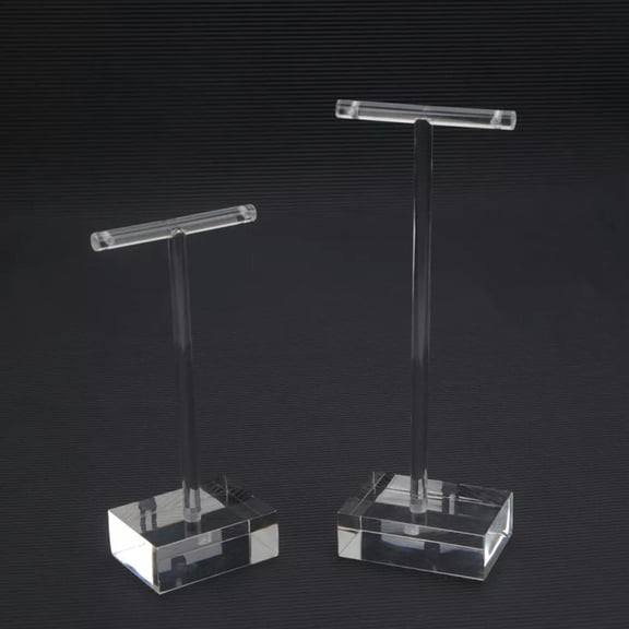 K-KED 2 Pcs Acrylic Display Risers Black Earring Holder Delicate Jewelry Stand Rack