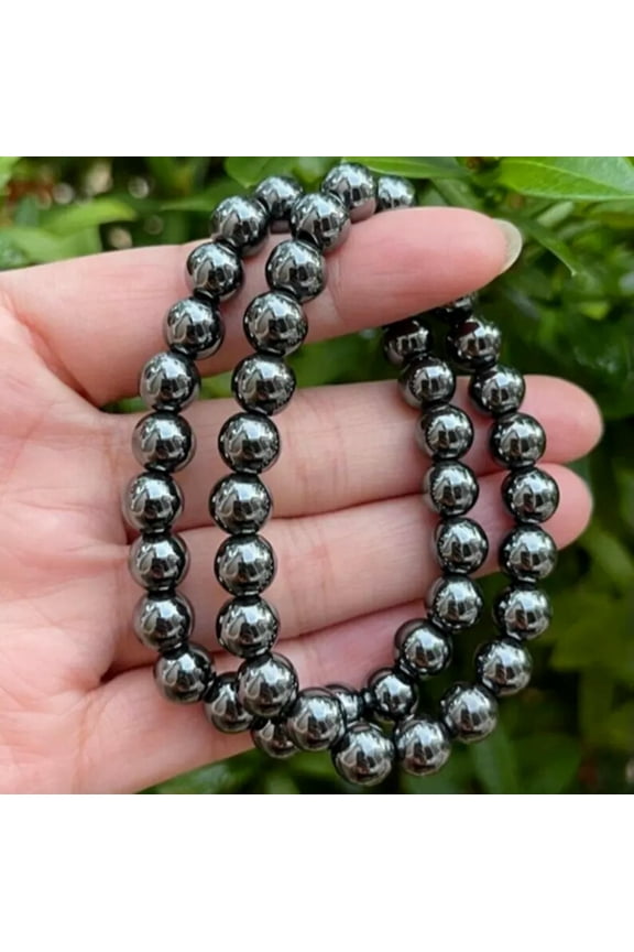 2 Pcs Hematite 8mm Bead Balance Healing Reiki Protection Stretch Bracelet