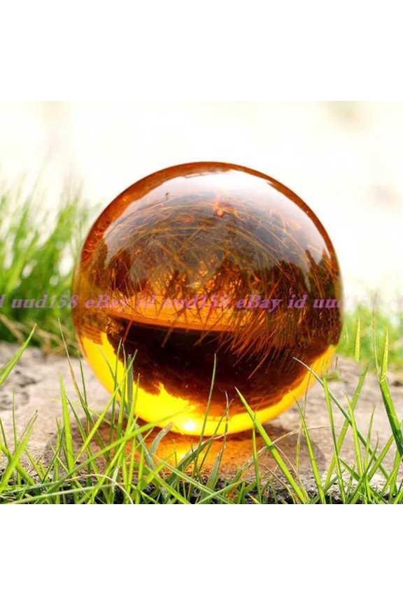 20-40MM Round Glass Crystal Ball Sphere Buyers Select the Size Magic Ball-Amber-30mm