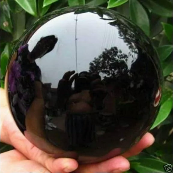 K-KED 20-40MM Round Glass Crystal Ball Sphere Buyers Select the Size Magic Ball-Black-40mm
