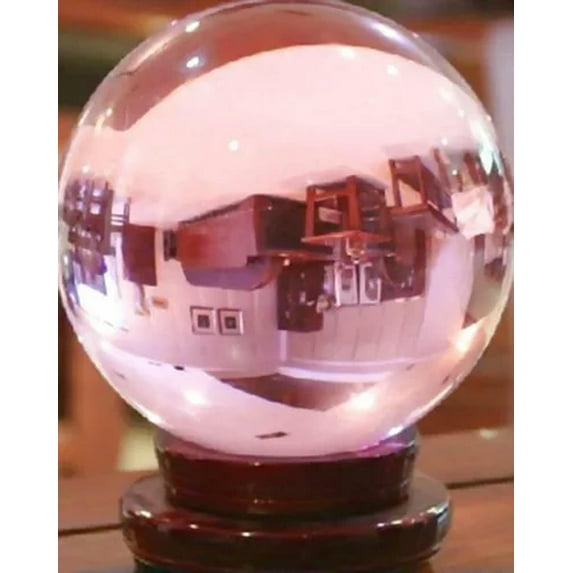 K-KED 20-40MM Round Glass Crystal Ball Sphere Buyers Select the Size Magic Ball-Pink-40mm