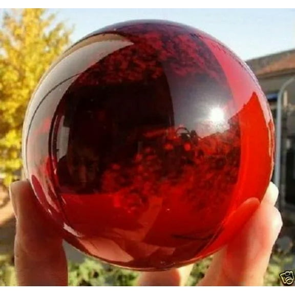 K-KED 20-40MM Round Glass Crystal Ball Sphere Buyers Select the Size Magic Ball-Red-30mm