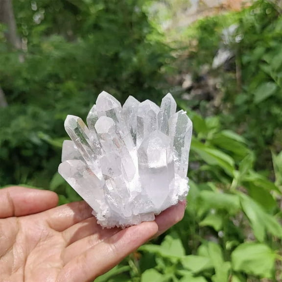 K-KED 200-300g Natural Rock Clear Quartz Cluster Crystal Point Specimen Healing Stone