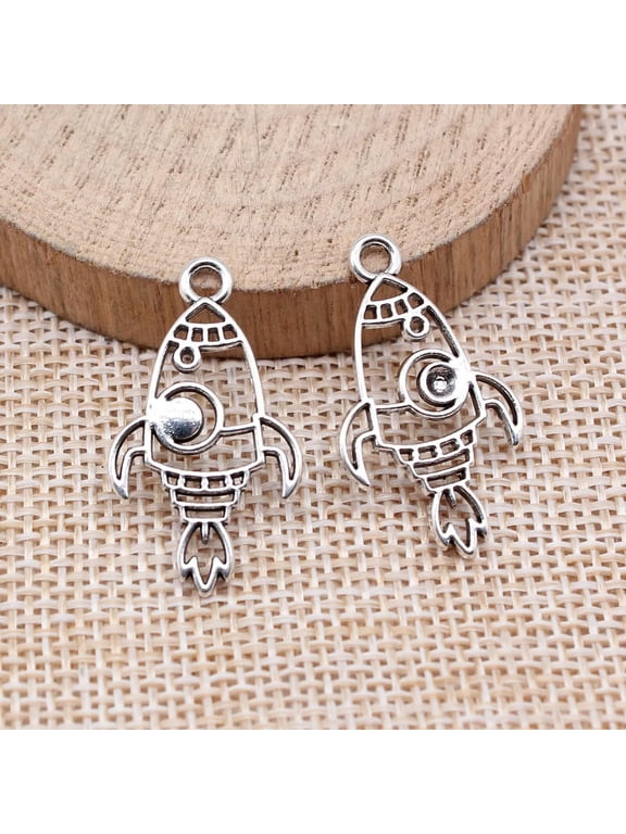 200 Pcs Antique Silver rocket Charms Pendant 28x16MM B16517