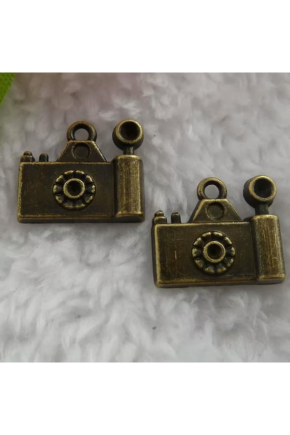 200 pcs bronze plated camera charms 16x14mm B057
